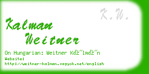kalman weitner business card